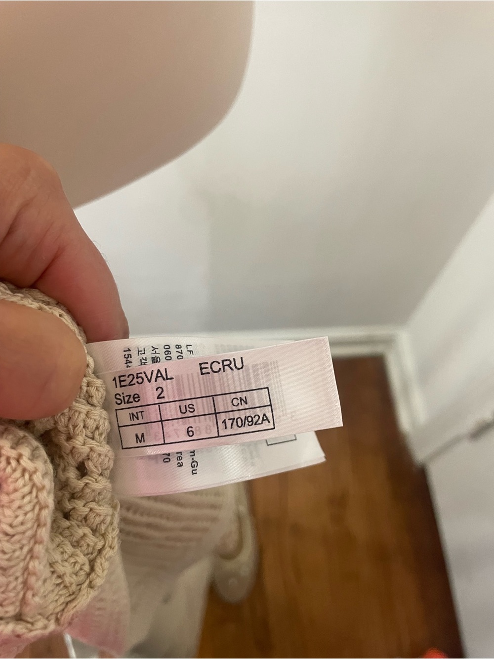ba&sh Cream Val Thick Open-Knit Button-Front Cardigan - Picture 15 of 16